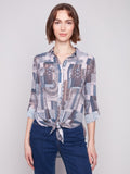 Charlie B - Printed Button-Up Blouse