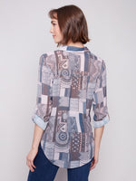Charlie B - Printed Button-Up Blouse