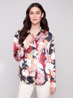 Charlie B - Printed Satin Button-Down Shirt