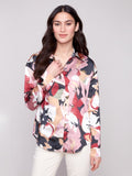 Charlie B - Printed Satin Button-Down Shirt
