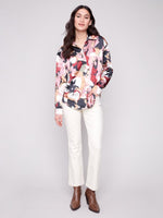 Charlie B - Printed Satin Button-Down Shirt