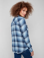 Charlie B - Soft Plaid Button-Front Blouse
