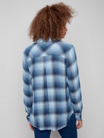 Charlie B - Soft Plaid Button-Front Blouse