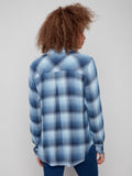 Charlie B - Soft Plaid Button-Front Blouse