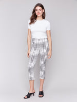 Charlie B Printed Stretch Pull-On Capri Pants - Lightweight Women's Summer Capris