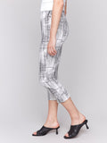 Charlie B Printed Stretch Pull-On Capri Pants - Lightweight Women's Summer Capris