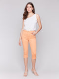Charlie B Knee High Capri Twill Pants - Lightweight Stretch Women's Summer Capris