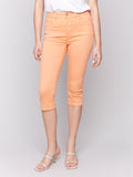 Charlie B Knee High Capri Twill Pants - Lightweight Stretch Women's Summer Capris