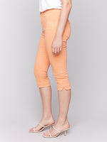 Charlie B Knee High Capri Twill Pants - Lightweight Stretch Women's Summer Capris