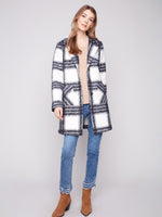 Charlie B - Plaid Bouclé Knit Coat