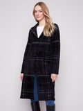 Charlie B - Long Plaid Knit Coatigan