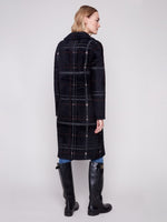 Charlie B - Long Plaid Knit Coatigan