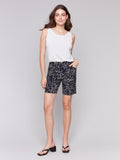 Charlie B Printed Pull-On Stretch Shorts - Lightweight Women's Summer Shorts