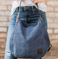 Modern & Chic Anniston Canvas Hobo Bag