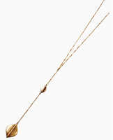 Antique Metal Y Drop Seed Pendant Necklace
