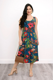 Blue Sky - Evangelina Bamboo Dress, Teal Fantasy