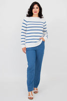 Blue Sky - Frida Sweater, Denim Stripe, Cotton