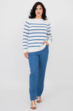 Blue Sky - Frida Sweater, Denim Stripe, Cotton