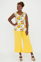 Blue Sky - Hannah Tank, Lemonade, Linen Bamboo
