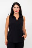 Blue Sky - Hula Tank, Black, Linen Bamboo