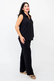 Blue Sky - Hula Tank, Black, Linen Bamboo