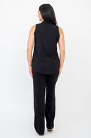Blue Sky - Hula Tank, Black, Linen Bamboo