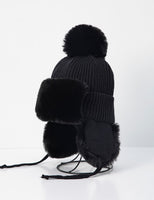 Ribbed Hat with Ear Cover