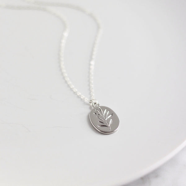 Olive Branch Medallion - Necklace