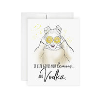 Lemon Vodka Greeting Card - Support/Friendship 🇨🇦